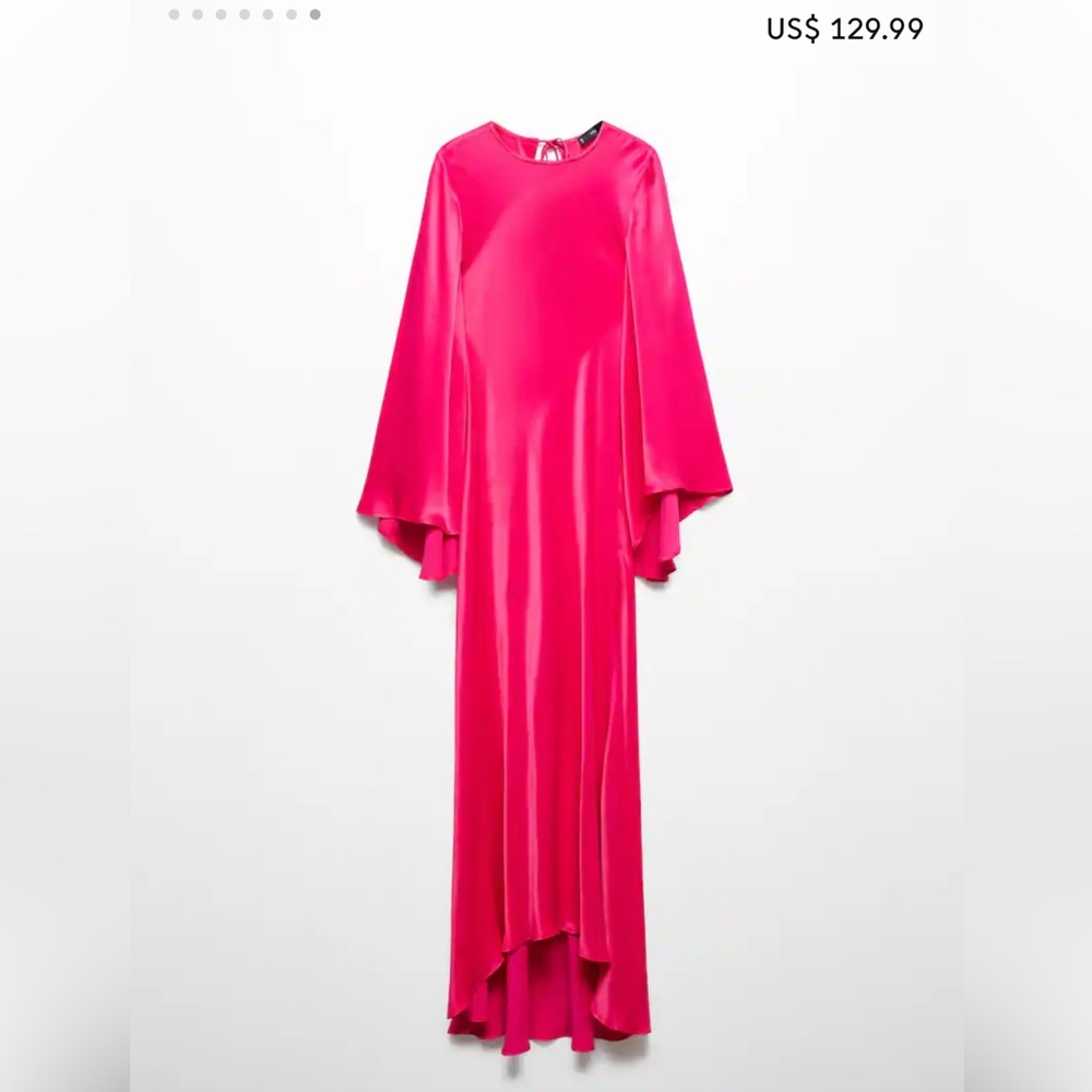 Mango pink silk dress